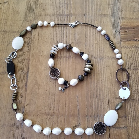 Silpada ~ Pearl & Natural Element Necklace N1996 - Picture 5 of 6